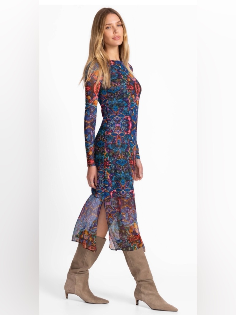 Johnny Was Tulus Mesh Midi Dress | NWT